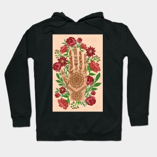 Floral Henna Hand Hoodie